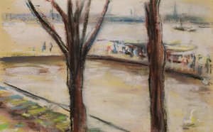 Landing-stage at the Uhlenhorster Fahrhaus in Autumn, 1909 by Max Liebermann
